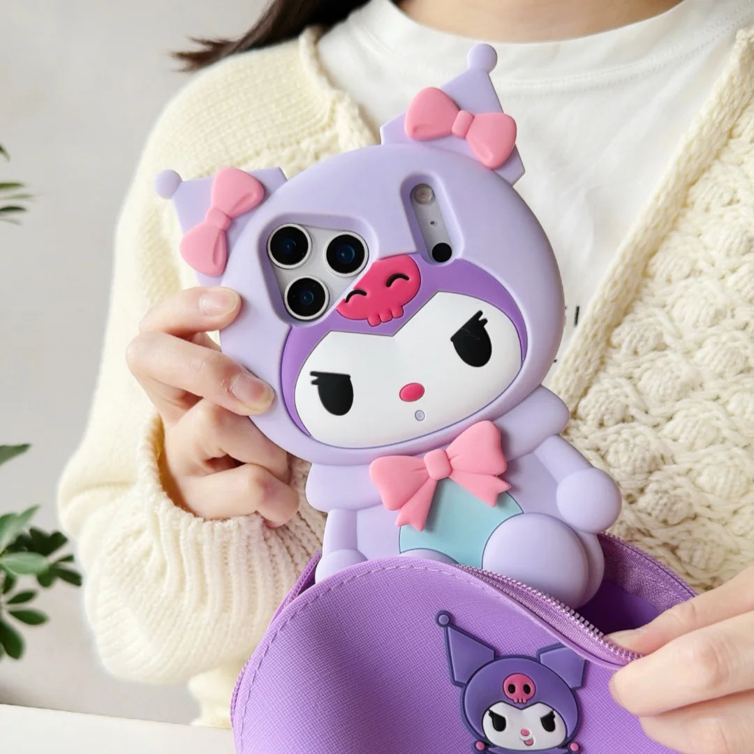 Cute Sanrio Ears Kuromi  Case For iPhone