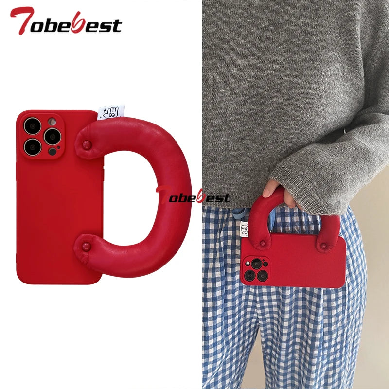 Luxury Handheld Cotton  Case for Iphone