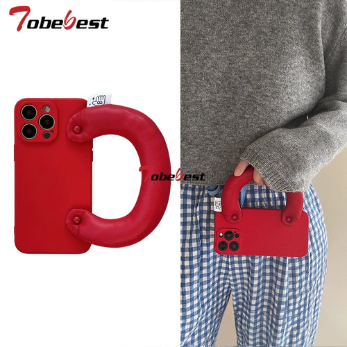 Luxury Handheld Cotton  Case for Iphone
