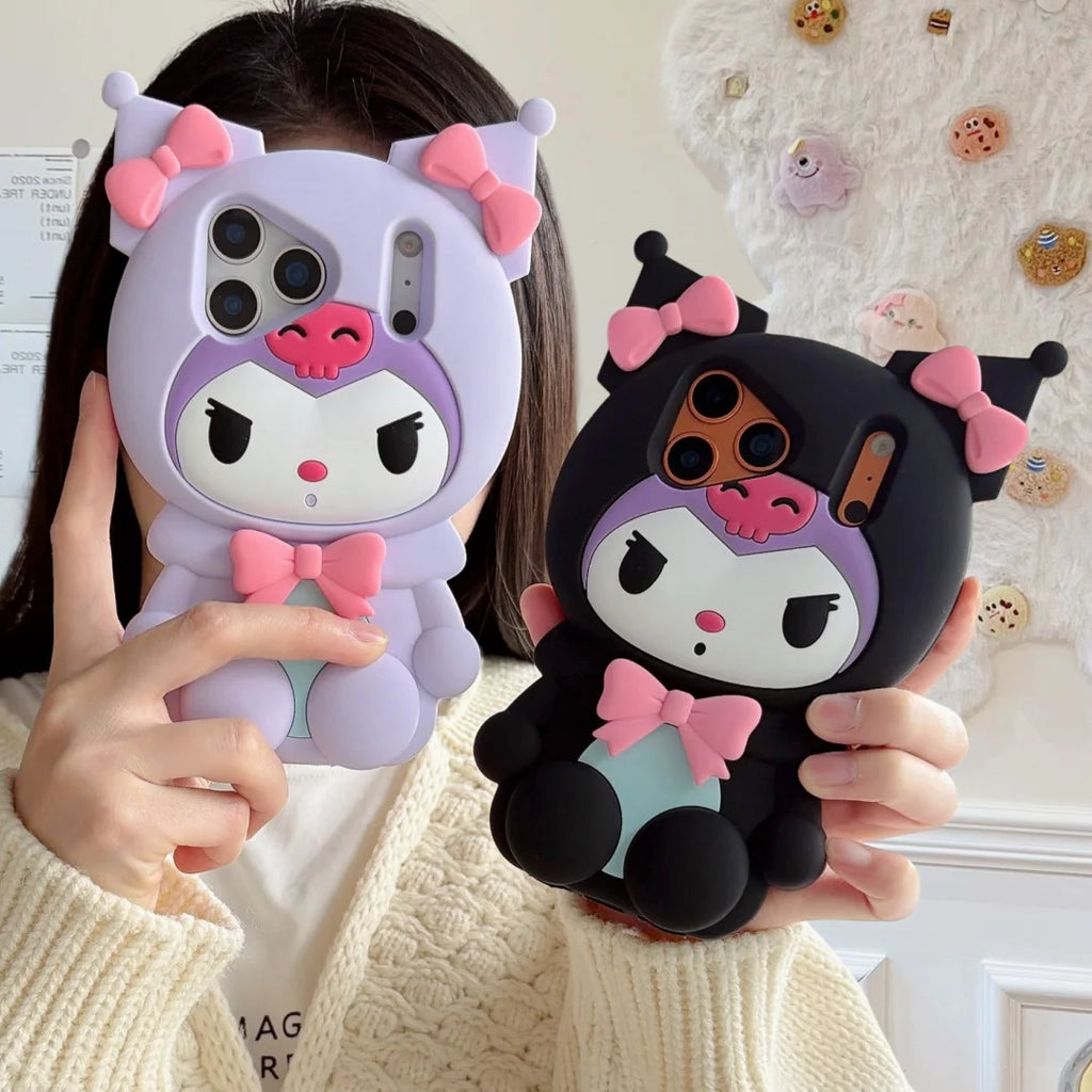 Cute Sanrio Ears Kuromi  Case For iPhone