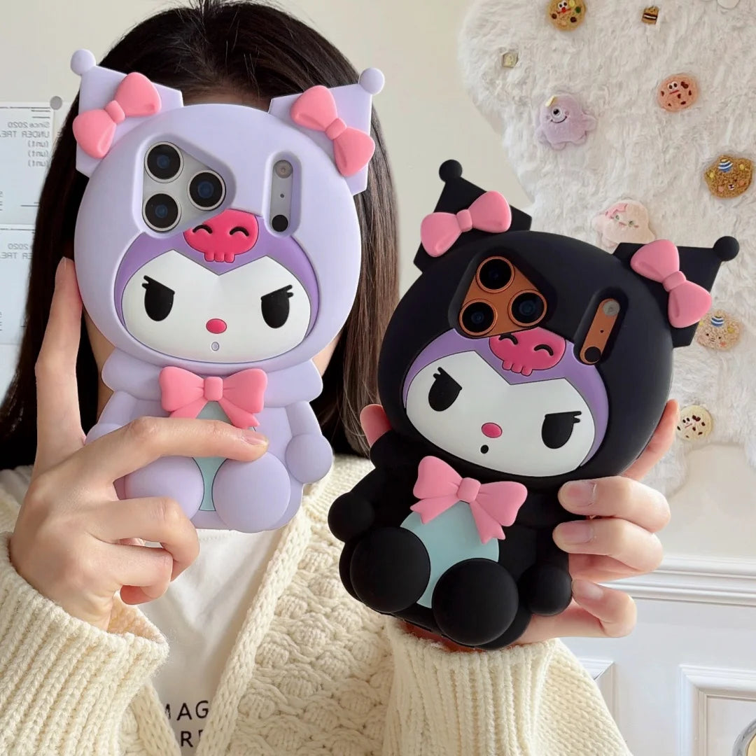 Cute Sanrio Ears Kuromi  Case For iPhone
