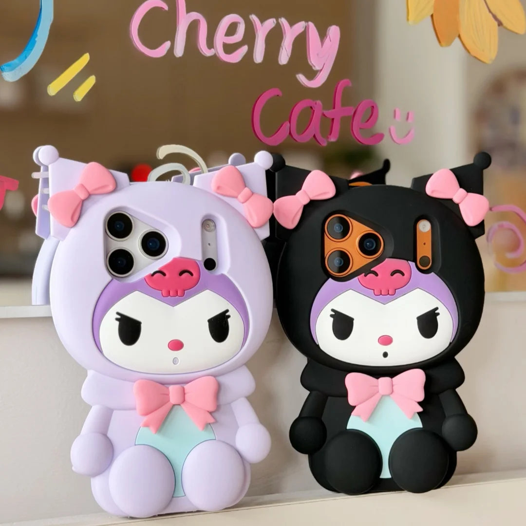 Cute Sanrio Ears Kuromi  Case For iPhone