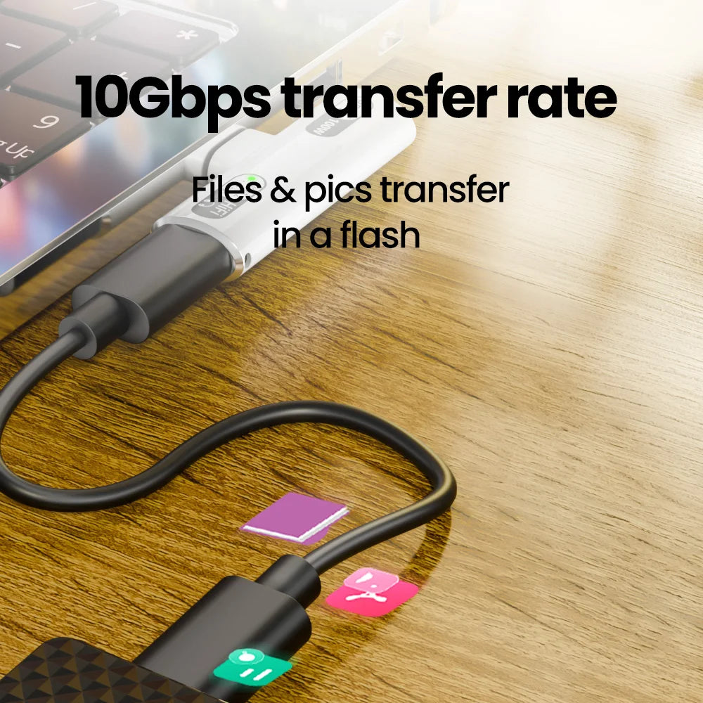 Type C 2 in 1 Headphone Adapter 100W  for iphone 15 16
