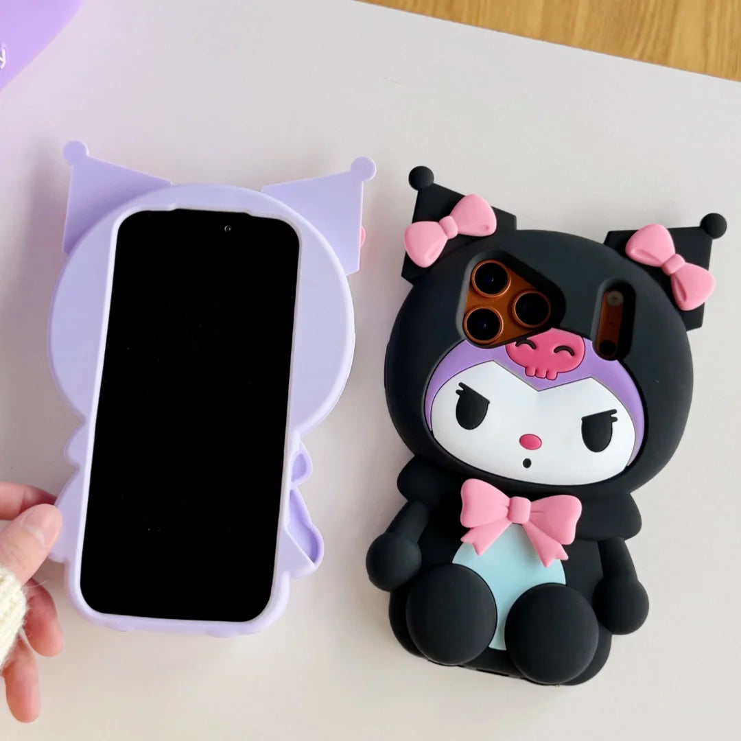 Cute Sanrio Ears Kuromi  Case For iPhone