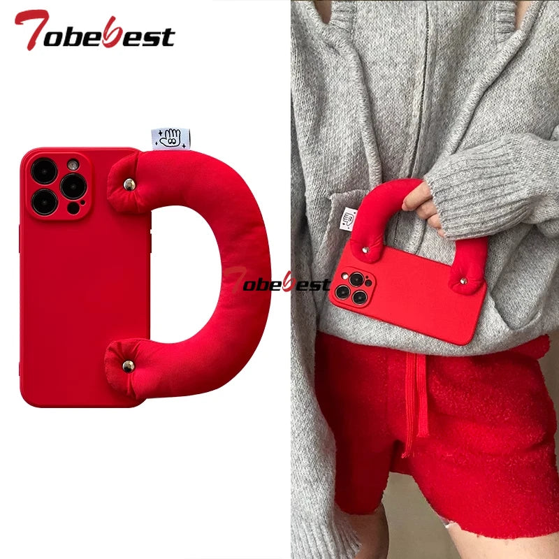 Luxury Handheld Cotton  Case for Iphone